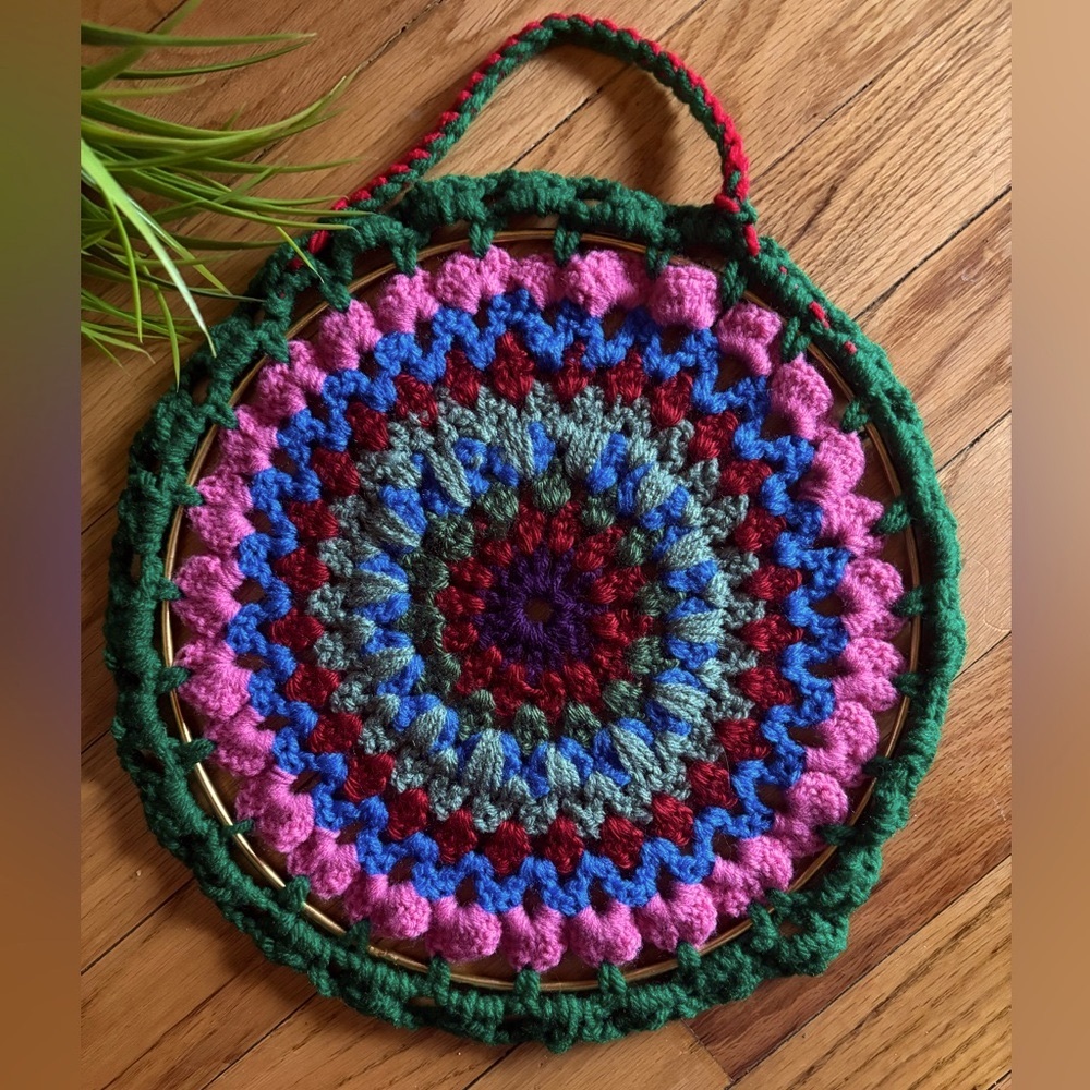 Handmade Crochet Medallion - Picture 3 of 3